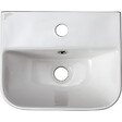 GODART - Lave mains en céramique à suspendre 36 cm avec trop plein blanc brillant - Leoni - vignette