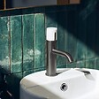 ESSEBAGNO - Manopola mitigeur lavabo bas gris gun métal marbre - vignette