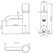 ESSEBAGNO - Manopola mitigeur lavabo bas gris gun métal marbre - vignette