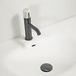 ESSEBAGNO - Manopola mitigeur lavabo bas gris gun métal marbre - vignette
