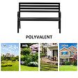 OUTSUNNY - Outsunny Banc de Jardin Design Contemporain 2 Places dim. 127L x 58l x 82H cm métal époxy Noir - vignette