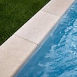 RO'MA NATURE - Margelle de piscine Pierre d'Egypte Beige 60x30x3 cm Bord 1/2 Rond (à l'unité) - vignette