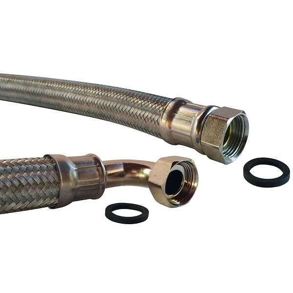SOMATHERM FOR YOU - Flexible chauffage 1 écrou tournant 3/4" - 1 écrou tournant coudé 3/4" - 700 mm - large