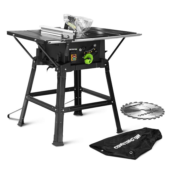 CONSTRUCTOR - Table scie circulaire 2000W - 254mm - Livrée avec 2 lames (24 et 40 dents) - large