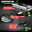 CONSTRUCTOR - Table scie circulaire 2000W - 254mm - Livrée avec 2 lames (24 et 40 dents) - vignette