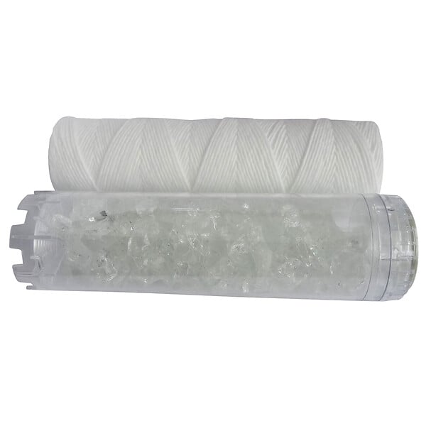 AQUAWATER - Kit STANDARD - Lot de 2 cartouches (1 filtration + 1 anticalcaire) - Durée : 12m - large