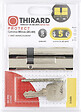 THIRARD - Cylindre de serrure laiton nickelé STD - 3 clés - 30x60mm - vignette