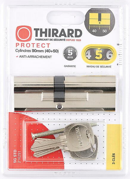 THIRARD - Cylindre STD 40x50 mm 3 clés - large