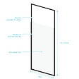 AURLANE - Pare baignoire 75x153cm extensible jusqu’à 202cm - aluminium noir mat - verre trempé 6mm - STRETCHY - vignette