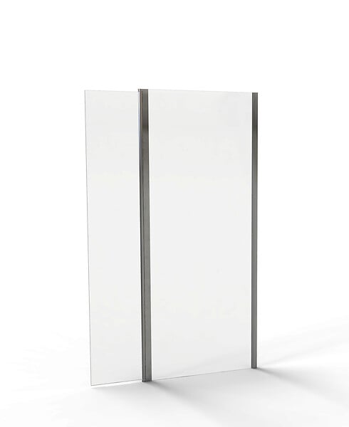 ONDEE - Déflecteur volet anti projection - Verre trempé 8mm - Finition chromé - 40x200cm - large
