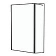 AURLANE - Paroi de Douche avec Volet Pivotant - Cadre et Bras Alu. NOIR MAT - 120+40x200cm - DARK CONTOURING - vignette