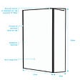 AURLANE - Paroi de Douche avec Volet Pivotant - Cadre et Bras Alu. NOIR MAT - 120+40x200cm - DARK CONTOURING - vignette