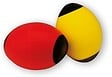 ANDRONI - Ballon de rugby en mousse - Jaune et rouge - L.24cm - vignette