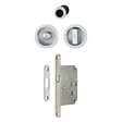 HOPPE - Serrure à condamnation rosace ronde pour porte coulissante intérieure avec manœuvres aluminium aspect laiton poli - vignette