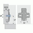 HETTICH - Embase cruciforme à  visser avec vis de fixation Direct 8099 D0 HV DBS Boite de 10 - vignette