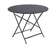FERMOB - Table de jardin Bistro - Ronde - Acier - Carbone - 4 personnes - vignette