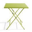 OVIALA - Table de jardin pliante carrée en acier 70 cm 4 places vert - Palavas - vignette