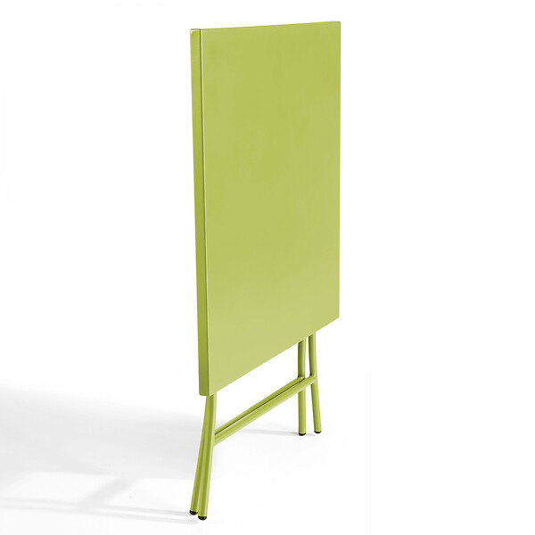 OVIALA - Table de jardin pliante carrée en acier 70 cm 4 places vert - Palavas - large