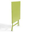 OVIALA - Table de jardin pliante carrée en acier 70 cm 4 places vert - Palavas - vignette