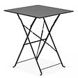 OVIALA - Table de jardin pliante bistrot en acier gris - Rome - vignette