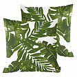 OVIALA - Lot de 2 coussins carrés polyester jungle 45x45x8 cm - Quito - vignette