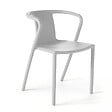OVIALA - Lot de 4 chaises en plastique blanc - Berlin - vignette