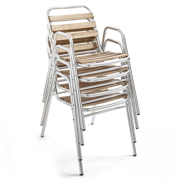 OVIALA - Fauteuil de jardin bois et aluminium  - Times Square - large