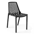 OVIALA - Chaise de jardin ajourée en plastique noir - Paris - vignette