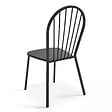 OVIALA - Chaise bistrot de jardin en métal gris anthracite - Honfleur - vignette