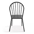 OVIALA - Chaise bistrot de jardin en métal gris anthracite - Honfleur - vignette