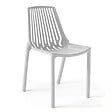 OVIALA - Chaise de jardin ajourée en plastique blanc - Paris - vignette