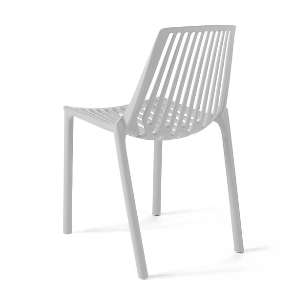 OVIALA - Chaise de jardin ajourée en plastique blanc - Paris - large