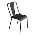 OVIALA - Chaise de jardin en métal anthracite - Dieppe - vignette