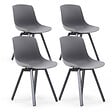 OVIALA - Lot de 4 chaises d'extérieur grises - Samoa - vignette