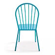OVIALA - Chaise bistrot de jardin en métal bleu - Honfleur - vignette