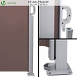 VOUNOT - Paravent retractable avec housse de protection 1.6x3m Marron - vignette