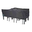 OVIALA - Housse de table de jardin rectangulaire grise 200 x 130 cm  - Cov'Up - vignette