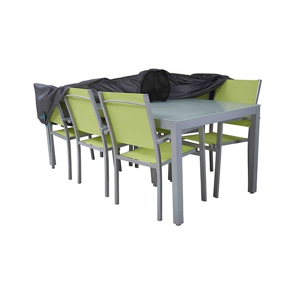 OVIALA - Housse de table de jardin rectangulaire grise 200 x 130 cm  - Cov'Up - large