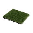 OVIALA - Lot de 8 dalles clipsables en gazon artificiel - Arena - vignette