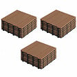 OVIALA - Lot de 24 dalles clipsables bois synthétique marron - Padang - vignette