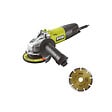 RYOBI - Pack RYOBI meuleuse d'angle 800W 125mm - 7 disque diamant et à  tronçonner 125 mm - vignette