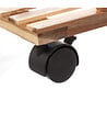 5 FIVE SIMPLY SMART - Desserte roulante 4 niveaux en Bambou et Bois Noir H 87 cm - vignette