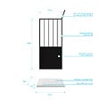 AURLANE - Pack Paroi de douche 90x200 CM NOIR MAT - VERRE TREMPE 5 mm + RECEVEUR A POSER EXTRA PLAT 90x90 - vignette