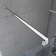AURLANE - Paroi de Douche 120x200cm - Bande Miroir - Barre de Fixation Extensible et Profil Chrome - vignette