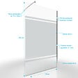 AURLANE - Paroi de Douche 120x200cm - Bande Miroir - Barre de Fixation Extensible et Profil Chrome - vignette