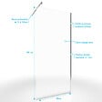 AURLANE - Paroi de Douche 90x200cm Verre Transparent - Barre de Fixation Extensible et Profil Chrome - vignette