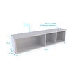 AURLANE - Etagère murale 80x20x20cm blanche de rangement 3 emplacements - PERSONALYZ TRIPLO - vignette
