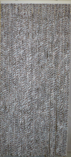 MOREL - Rideau de porte chenilles - Brun et gris et blanc - 90x220cm - large
