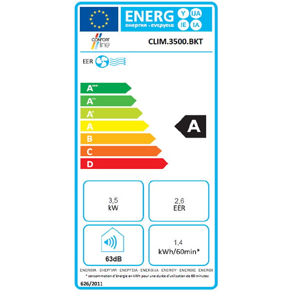 CONFORT LINE - climatiseur mobile 3540w 36m2 avec kit fenêtre - clim.3500bkt - large