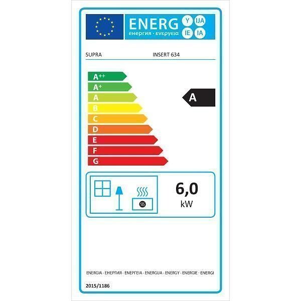 SUPRA - Insert À Bois 6kw Noir - 634 - large